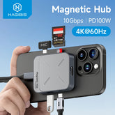 Hagibis Magnetic USB C Hub Type-C Multiport Adapter Docking Station 4K HDMI 100W PD For Macbook iPhone 17/16 Pro Thunderbolt 4